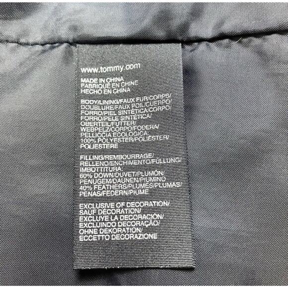 Tommy Hilfiger Puffer Vest S Pixelated Fair Isle Print Button Pockets Down Blend - Picture 5 of 9